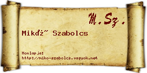 Mikó Szabolcs névjegykártya