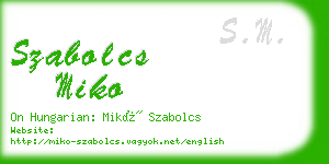 szabolcs miko business card